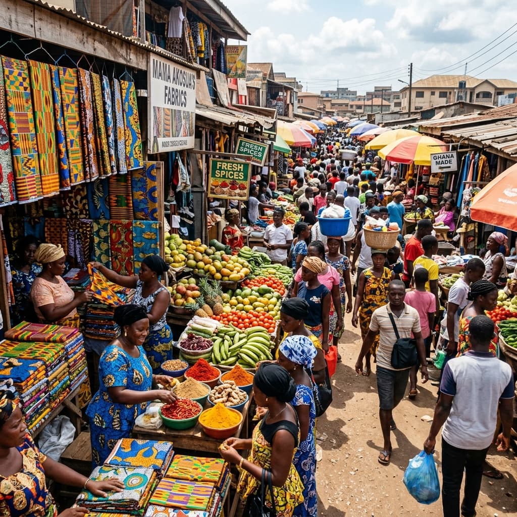 Makola Market Shopping — Accra, Ghana